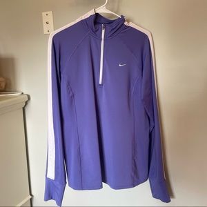 Women’s purple Nike dry fit zip up- size Large